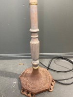 Art Deco Floor Lamp with Flame Glass Centre Shades - 5