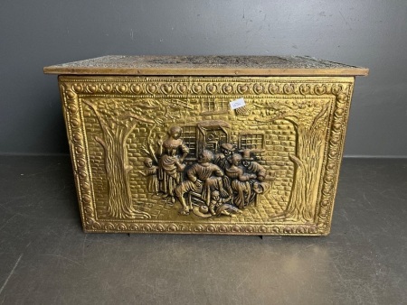 Ornate Possibly Copper Coal Box