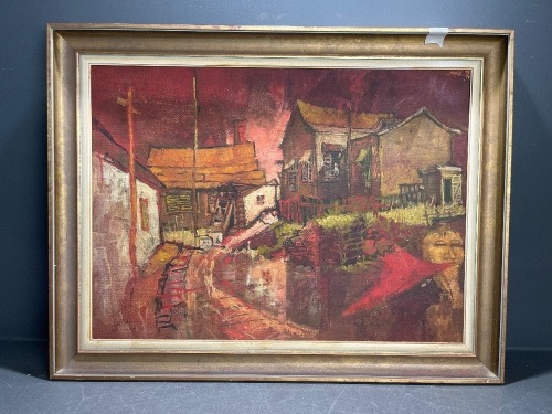 Framed Oil on Canvas by Colin Merrill 1975 Signed