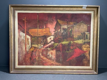 Framed Oil on Canvas by Colin Merrill 1975 Signed
