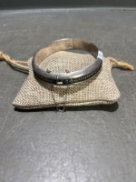 Antique Silver Bangle - Marked