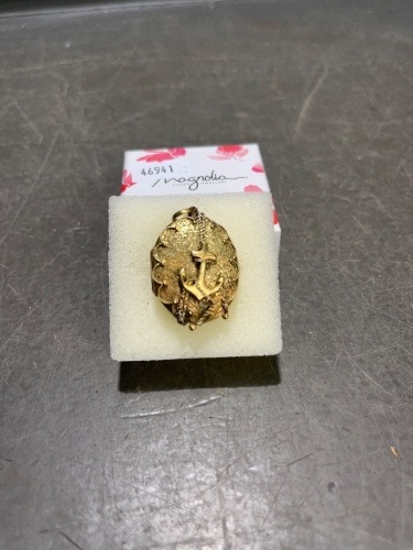Anchor Gold Tone Locket