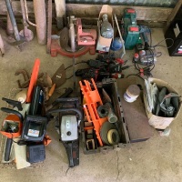 Asstd Lot of Power Tools inc. Electric & Petrol Chainsaws