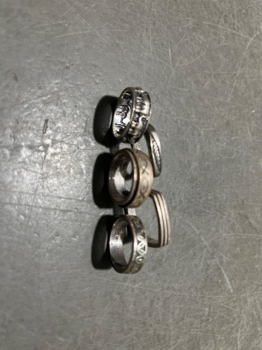 5 x Silver Rings