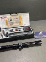 Gun Cleaning Kit for .22 or .23 with Rifle Scope 4 x 20