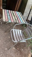 Asstd Lot of Vintage Chairs , Table & Trolley - 2