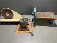 Antique Bread Cutter Raadvad with Culnoy Slicer and Coffee Grinder - 4