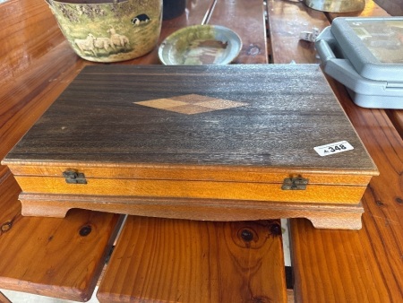 Vintage wooden cutlery box