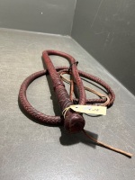 9 ft 12 Plait Kangaroo Hide Bullwhip - 2
