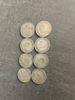 8 x Florin and 1 x 1994 One Dollar AUS Coin - 2