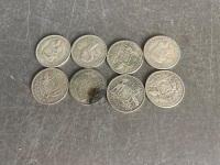 8 x Florin and 1 x 1994 One Dollar AUS Coin - 3
