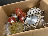 Large Box Lot of Silverware and Glassware - 4