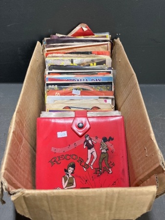 Box of 45 Records