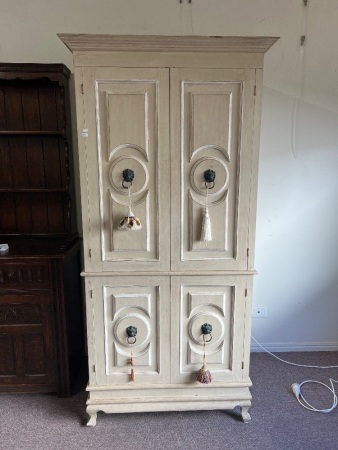 Vintage Cream Linen Cupboard