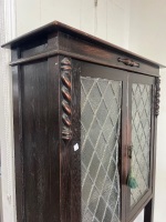 Art Deco Cabinet with Led Light Doors and Key - 2
