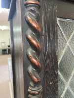 Art Deco Cabinet with Led Light Doors and Key - 5