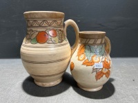 2x 1930s Pottery Crown Ducal Jugs and 2x Crown Ducal Serving Plates - 5