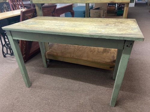 Country Style Wooden Desk/Table - Light Green
