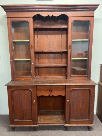 Antique Style Mahogany Welsh Dresser Display Cabinet