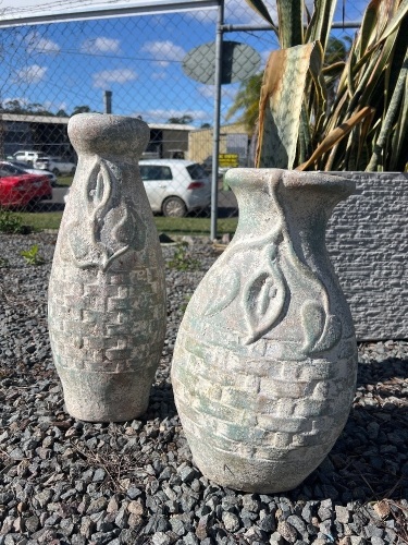 2 x Aqua Terracotta Pots