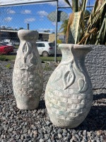 2 x Aqua Terracotta Pots