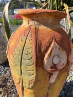 Textured Orange Terracotta Vase - 3