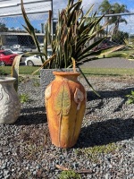 Textured Orange Terracotta Vase - 4