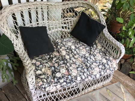 Vintage 2 Seater Wicker Sofa