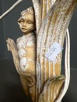 Mid Century Twin Cherub Featured Porcelain Lamps - 4