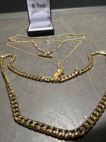 3 x Gold Plated Necklace Chains - 3