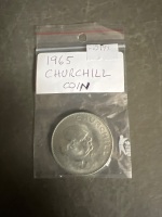 Churchill 5 Shillings and 5 Pound Coin - 2