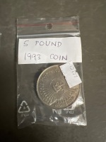Churchill 5 Shillings and 5 Pound Coin - 3