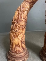Elephant Statue and 2 x Tusk Candles - 3