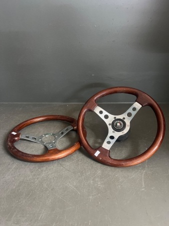 Autotechnica Wooden Sports Steering Wheel with Replacement Wheel