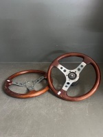 Autotechnica Wooden Sports Steering Wheel with Replacement Wheel