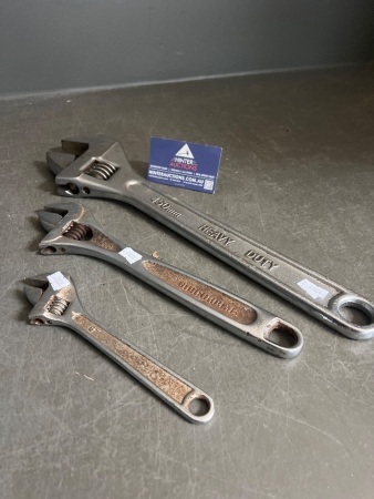 Set of 3 Sidchrome Adjustable Wrenches