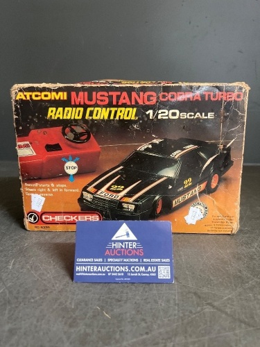 Atcomi Mustang Cobra Turbo Radio Control Car in Original Box 1980