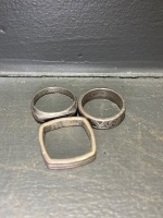 5 x Silver Rings - 6
