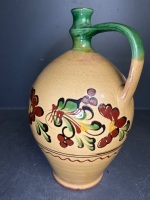 3 x Traditional Hand-Painted Hungarian-Style Water Jugs and One Jar - 2