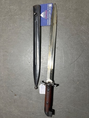 Swedish M1914 Marked Carbine Bayonet and Scabbard