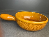 Two Landert 20 Ceramic Fondue Pots with Traditional Handmade Glazed Small Jug - 3