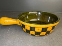 Two Landert 20 Ceramic Fondue Pots with Traditional Handmade Glazed Small Jug - 5