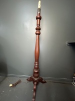 Tri-Footed Mahogany Standard Lamp