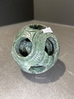 Assorted Asian Trinkets Inc Possibly Jade Puzzle Ball - 2