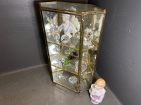 Collectable Miniatures in Display Case - Inc Swarovski Crystal - 2
