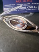 Sterling Silver Brooch with Natural Amber - 3