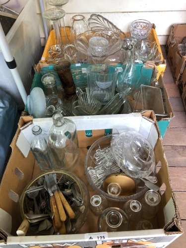 Asstd Lot - 3 Boxes of Glass & Crystal