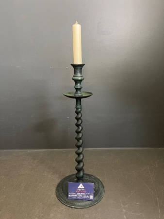 Vintage Barley Twist Possibly Bronze Candlestick