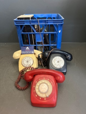 Large Lot of Vintage Telephones