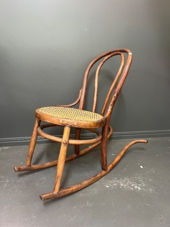 Rattan Style Vintage Rocking Chair